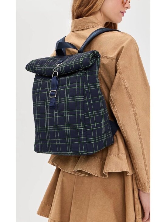 NWT Damson Madder Maja Backpack Navy Check
